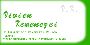 vivien kemenczei business card